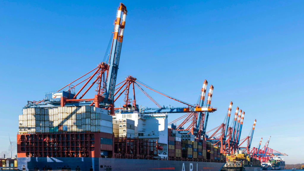 A terminal port in midday